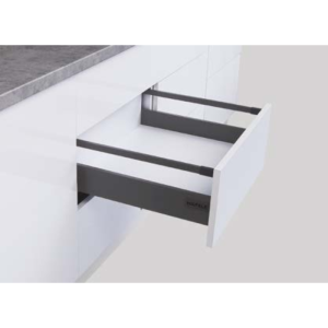 Ray hộp Alto-S giảm chấn màu xám đậm chiều cao 80mm với thanh vuông Hafele