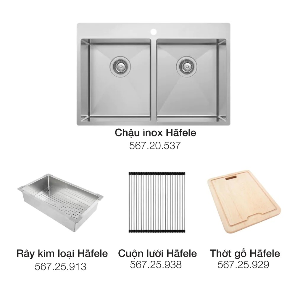 Combo chậu bếp Hafele 567.20.577