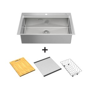 Chậu Inox Hafele 760mm HS24-SSN1S-7650 567.20.627 image 1